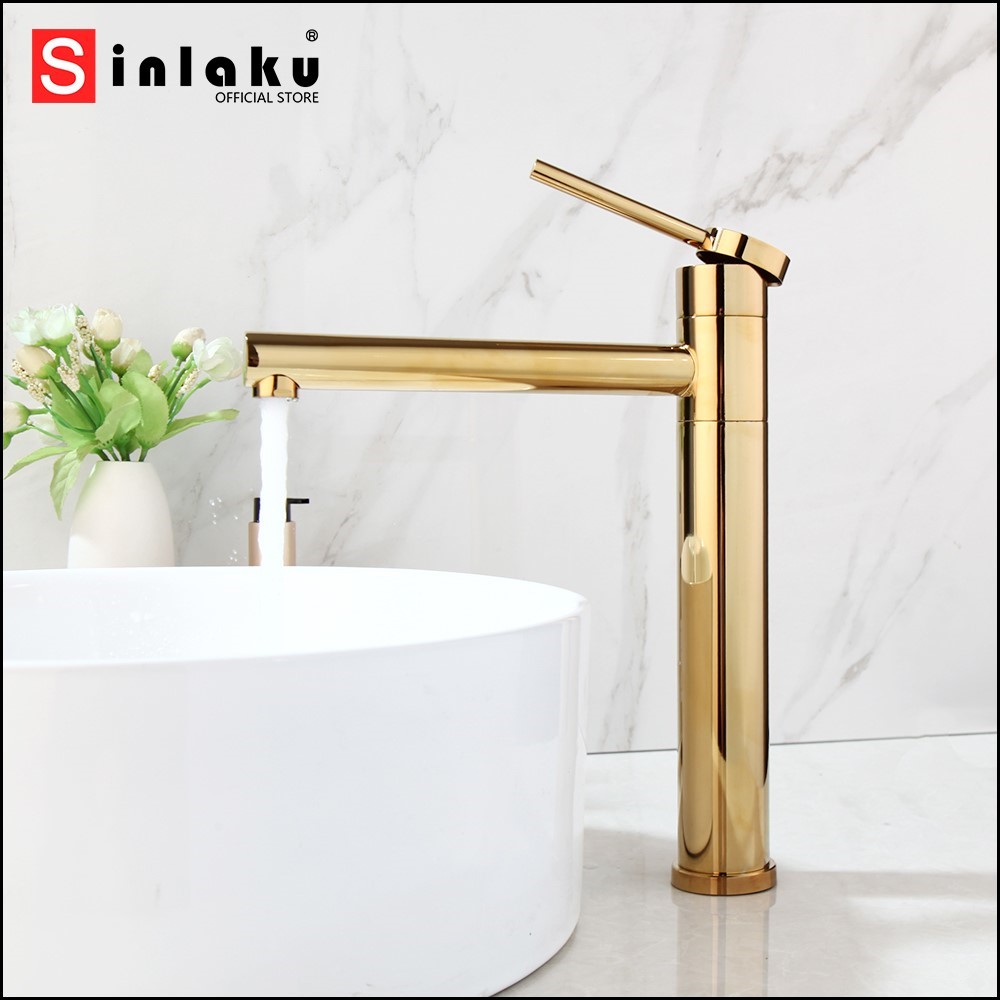 Stream Deck - SINLAKU Bathroom Basin Faucet Gold Plated
