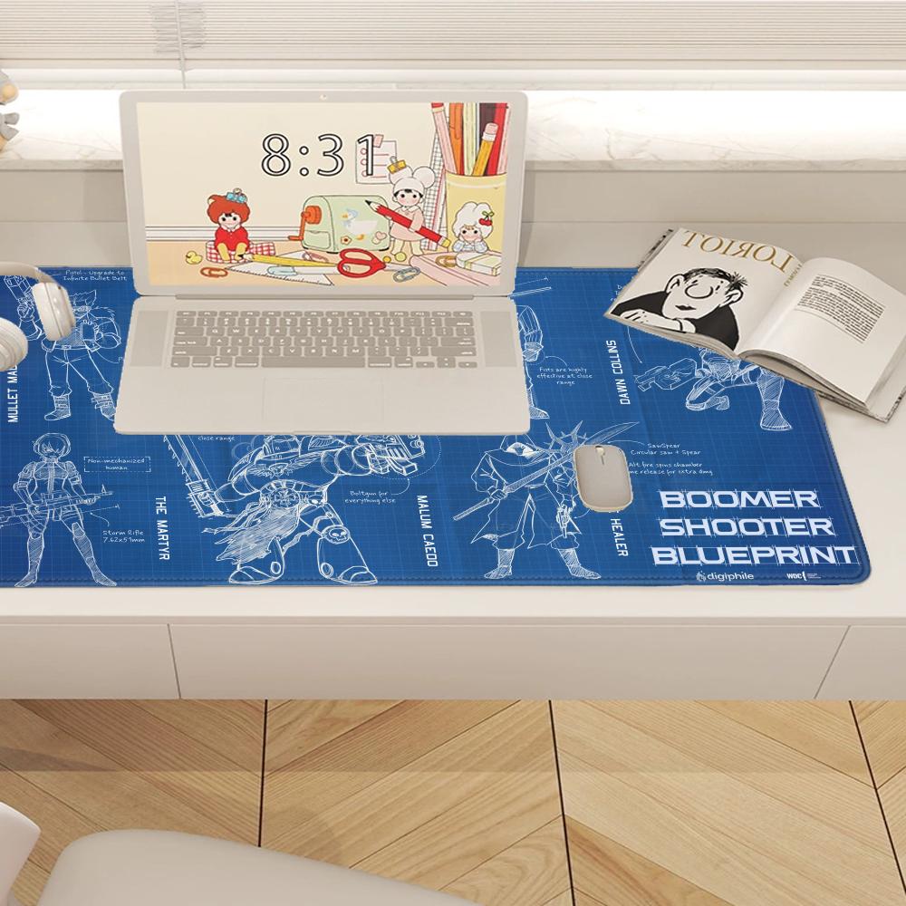 Black Large Mouse Pad Engineer - Pc Gaming Drawing recension och pris