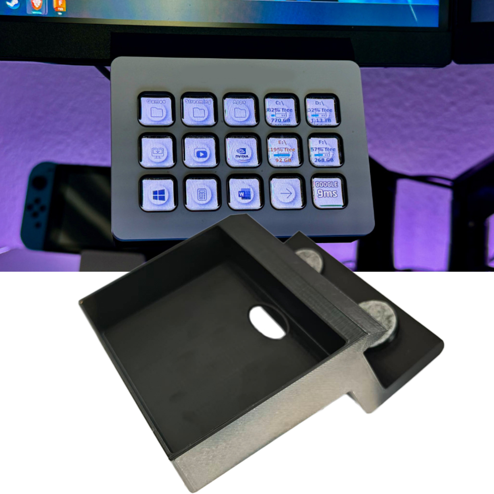 3D Printed Mount Under Monitor - Stream Deck recension och pris