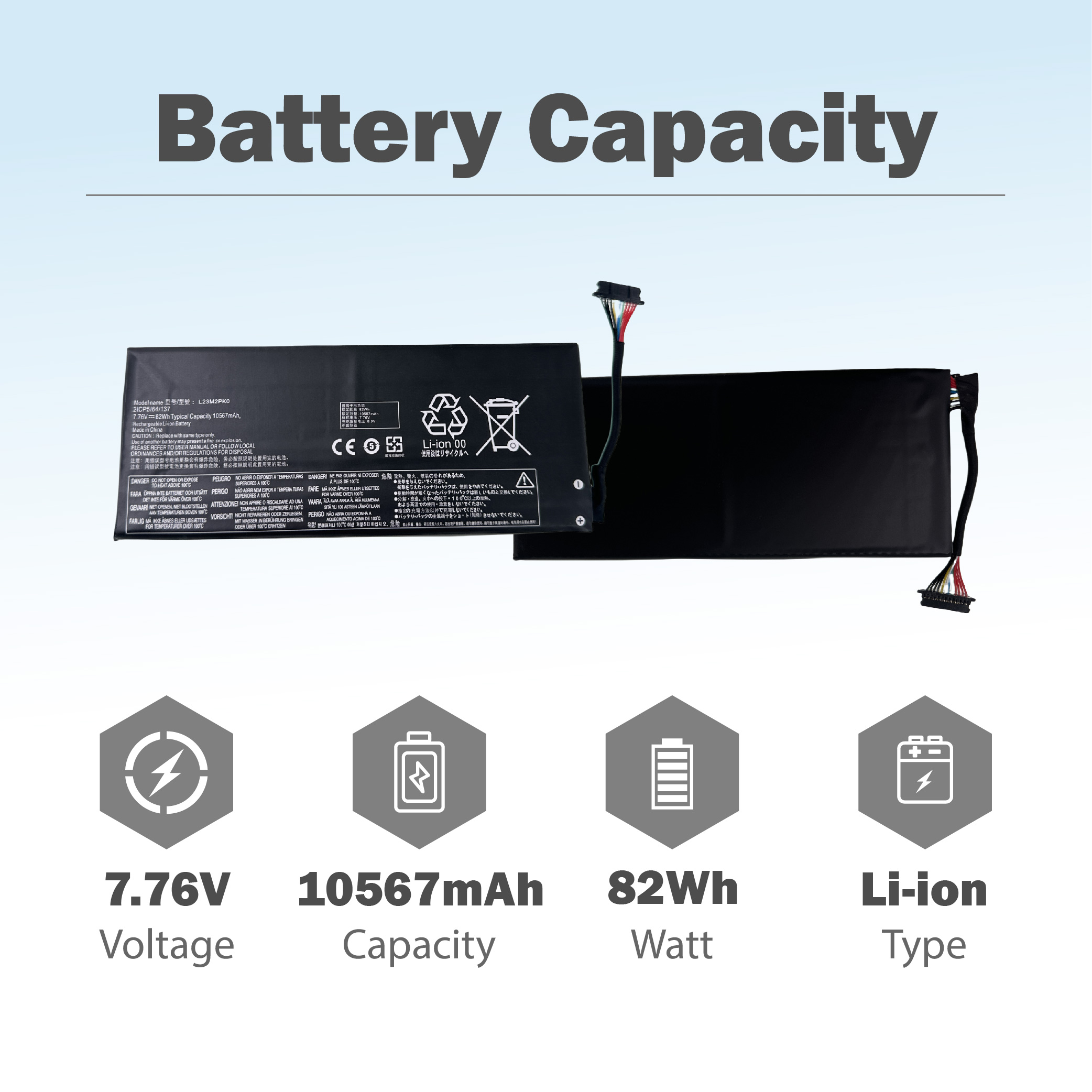 L23M2PK0 Battery L23B2PK0 For  - Pc Gaming Lenovo Legion recension och pris