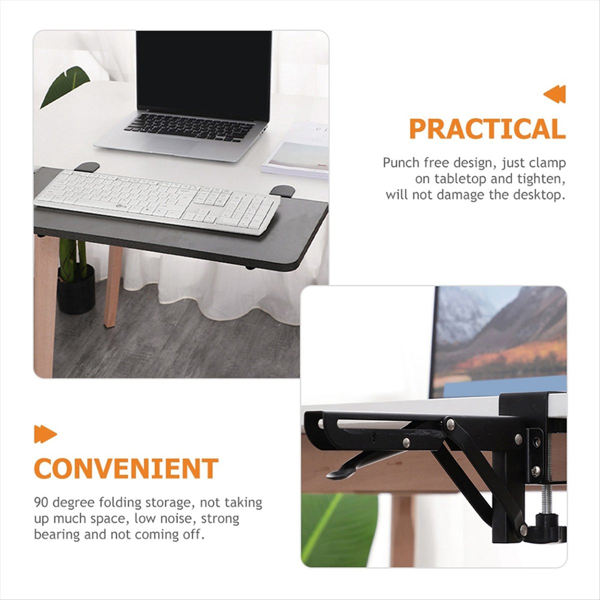 2PCS Foldable Bracket Computer - Monitor Stand recension och pris