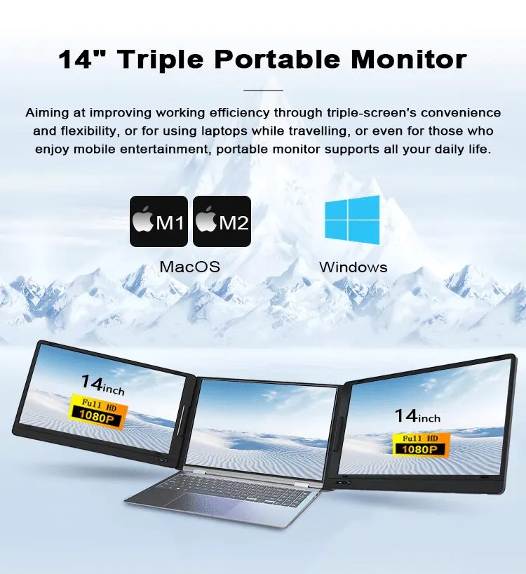 Professional Triple Portable M - Monitor Stand recension och pris