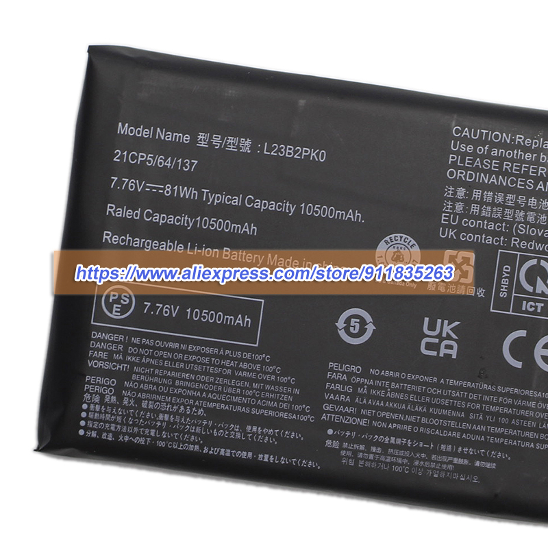 New L23B2PK0 Battery 7.76V 105 - Pc Gaming Lenovo Legion recension och pris