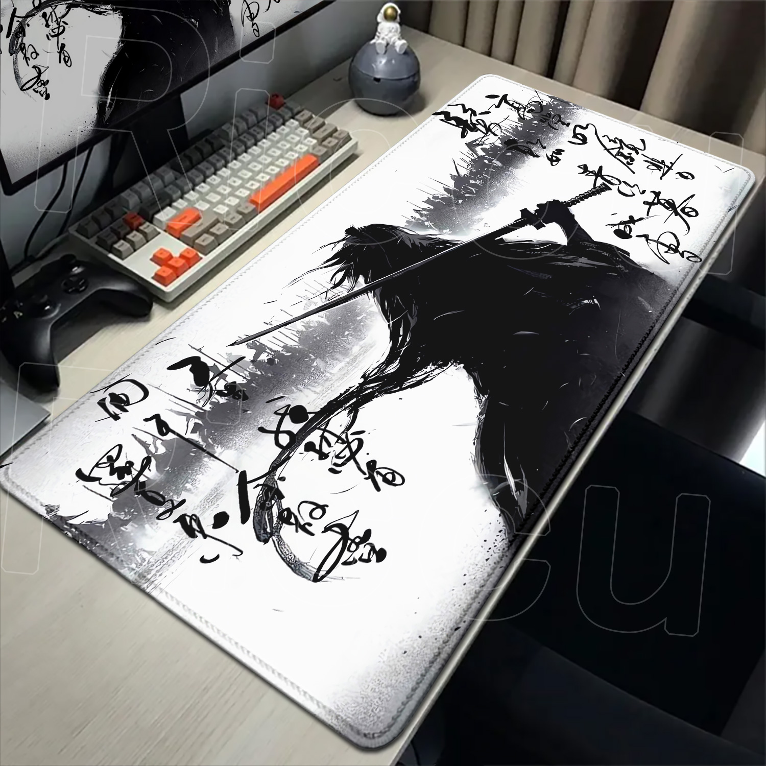 Samurai Warrior black and whit - Pc Gaming Drawing recension och pris