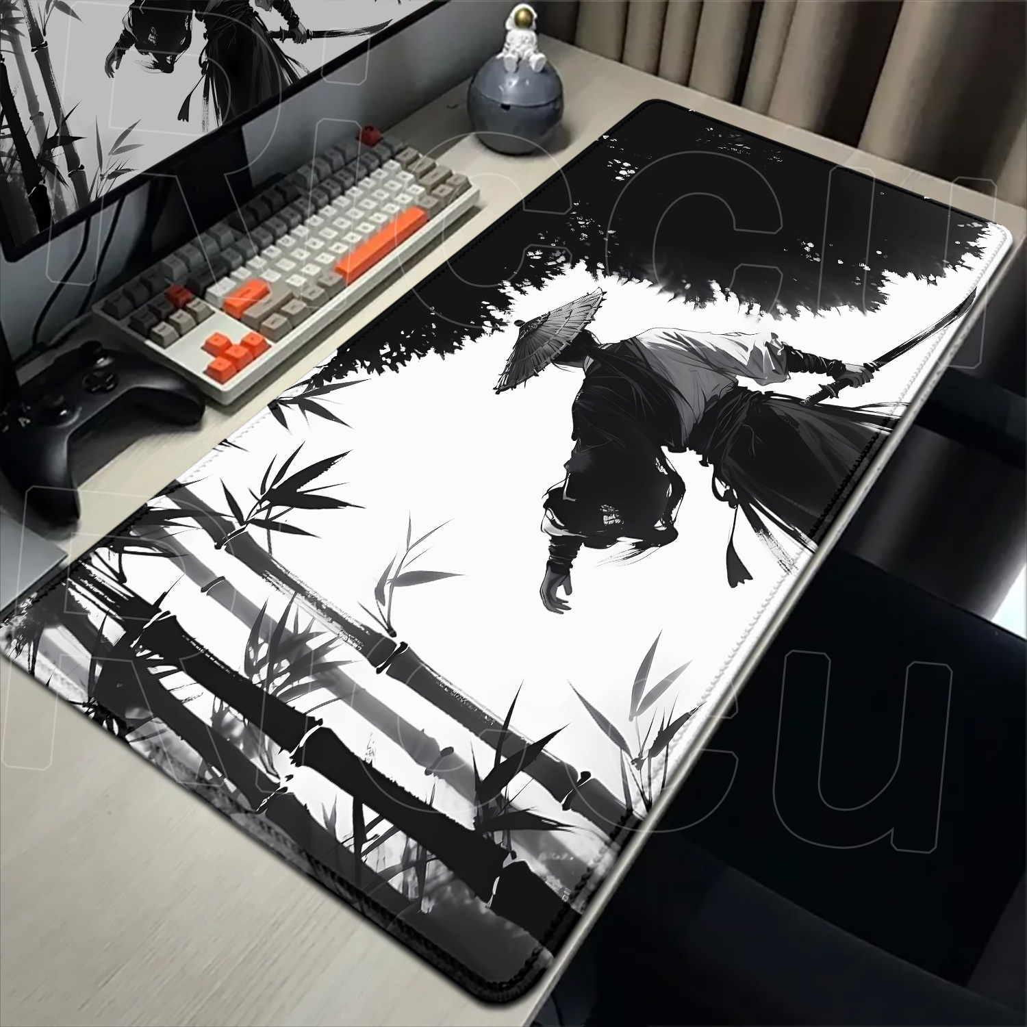 Samurai Warrior black and whit - Pc Gaming Drawing recension och pris