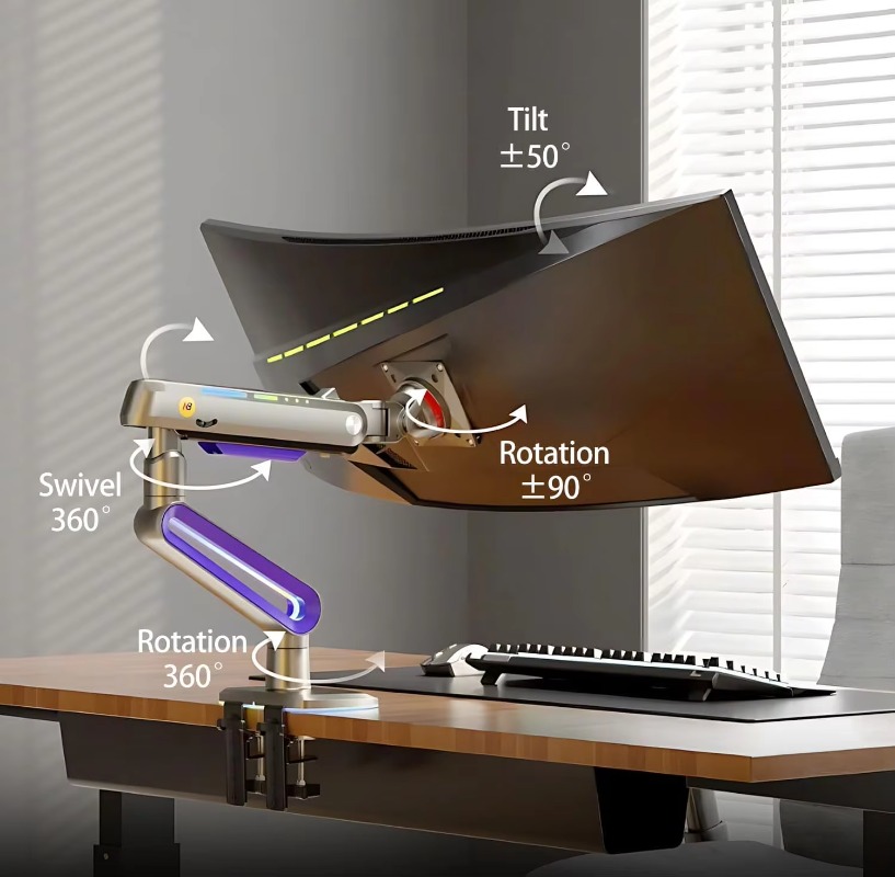ERGONOMIC Gaming Monitor Arm f - Monitor Stand recension och pris