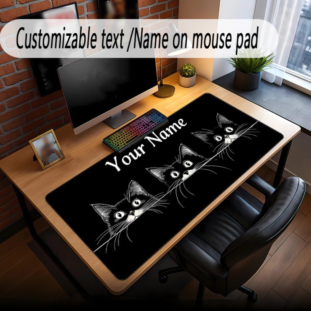 Cute 3 Black Cats Custom Desk  - Pc Gaming Names recension och pris