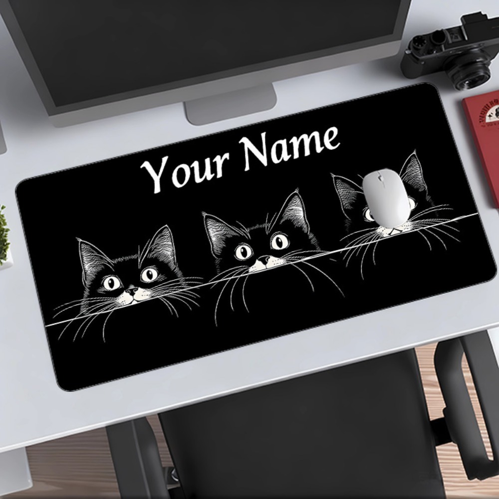 Cute 3 Black Cats Custom Desk  - Pc Gaming Names recension och pris