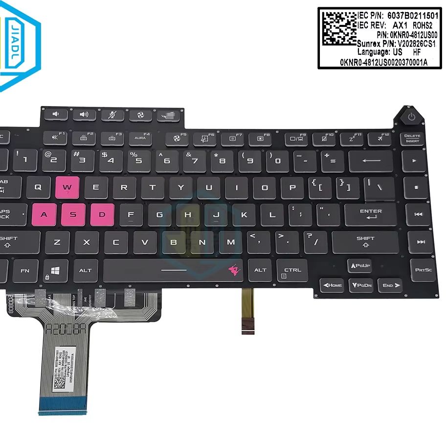 US English LA Latin RGB Backli - Pc Gaming Asus recension och pris