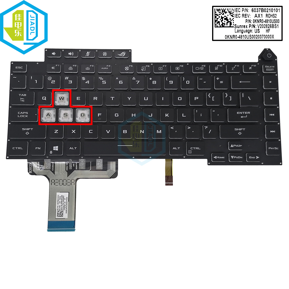 US English LA Latin RGB Backli - Pc Gaming Asus recension och pris